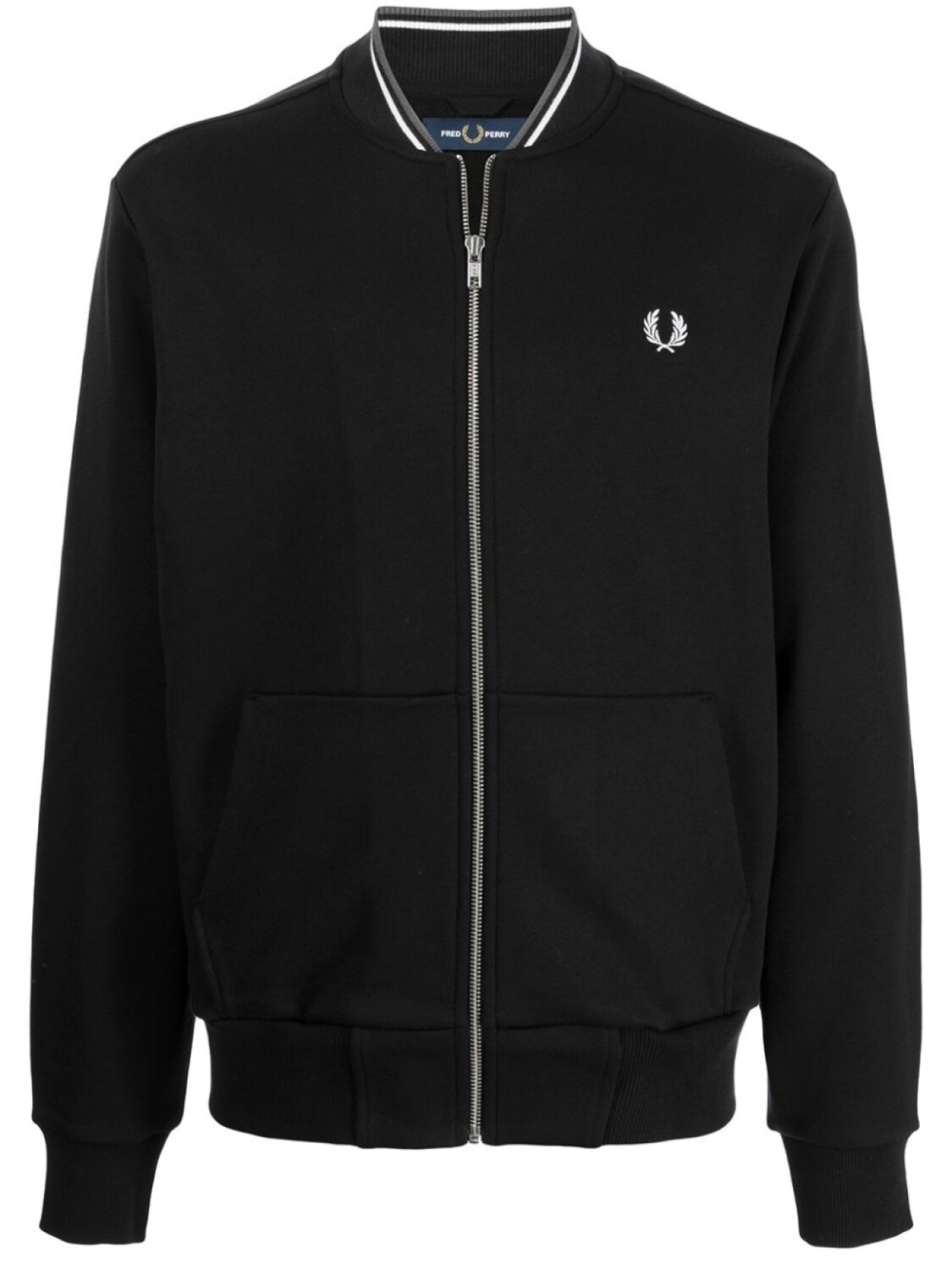 

Однотонный бомбер Fred Perry, черный