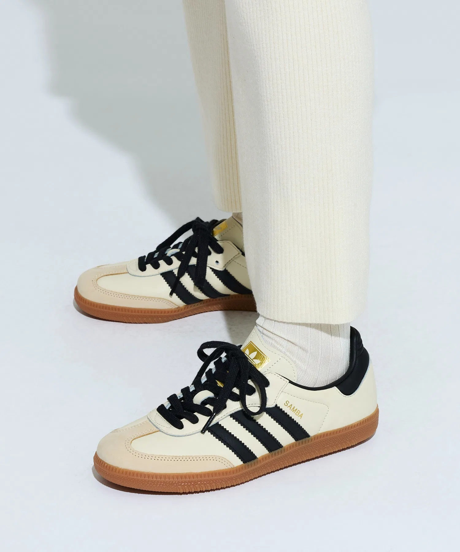 Унисекс кроссовки Samba OG из натуральной кожи adidas красные — фото 3