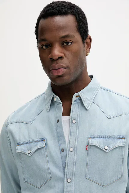 Рубашка джинсовая Barstow Western Standard Levi's, синий — фото 4