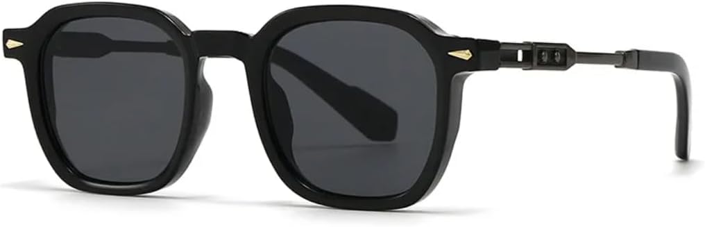 

Мужские модные солнцезащитные очки в стиле ретро с градиентным переходом, защита от УФ-излучения UV400, женские солнцезащитные очки с заклепками VFDHN, C3 Black Gun Grey