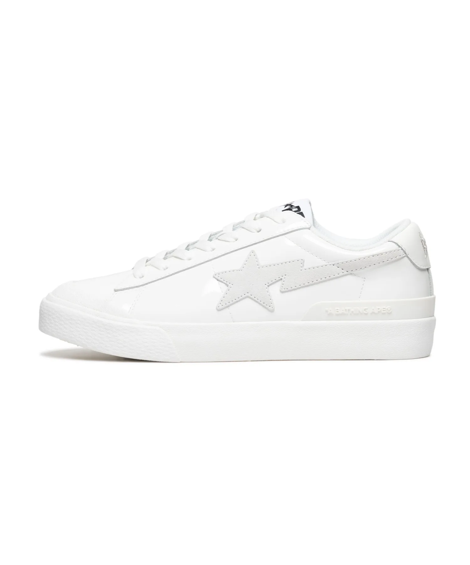 Мужские кроссовки из натуральной кожи MAD STA BAPE X STADIUM GOODS A BATHING APE белые — фото 2