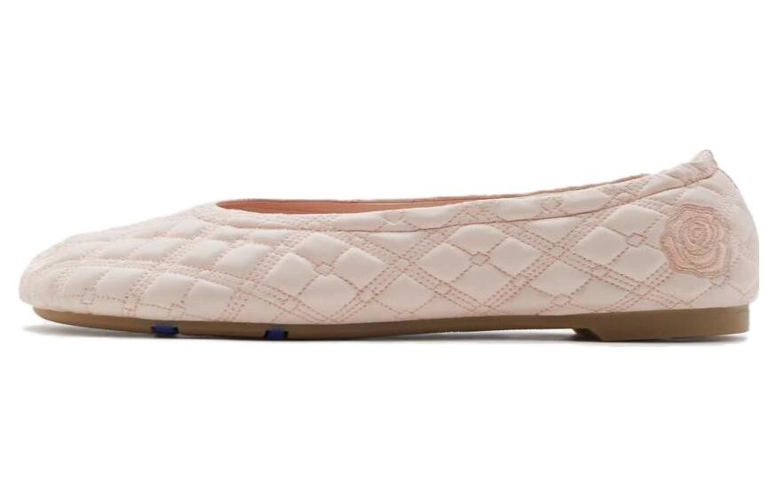 Туфли-балетки кожаные Sadler Burberry, бело-розовый