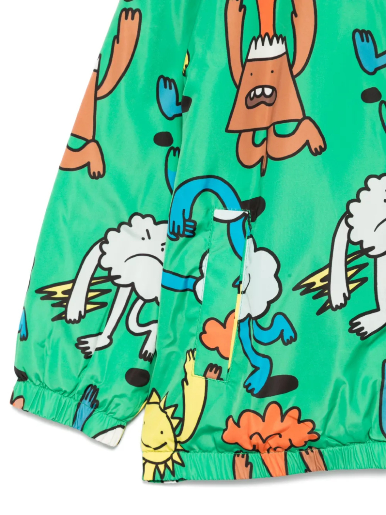 Куртка с капюшоном и графическим принтом Stella McCartney Kids, зеленый — фото 3