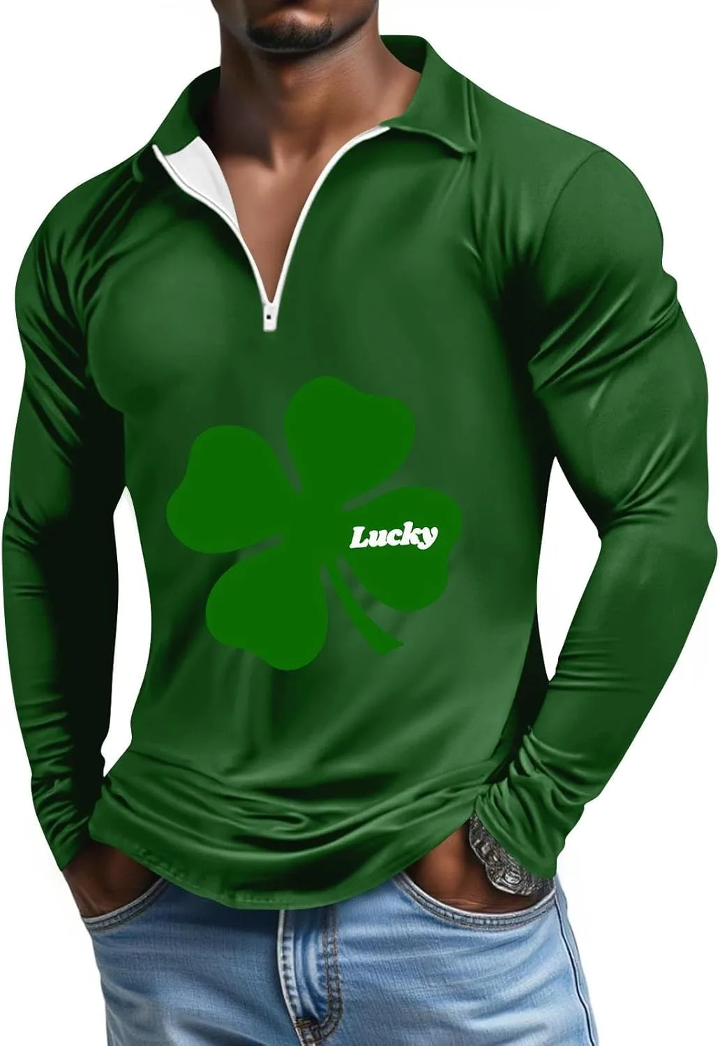 

Футболка St Patricks Day мужская с длинным рукавом и принтом