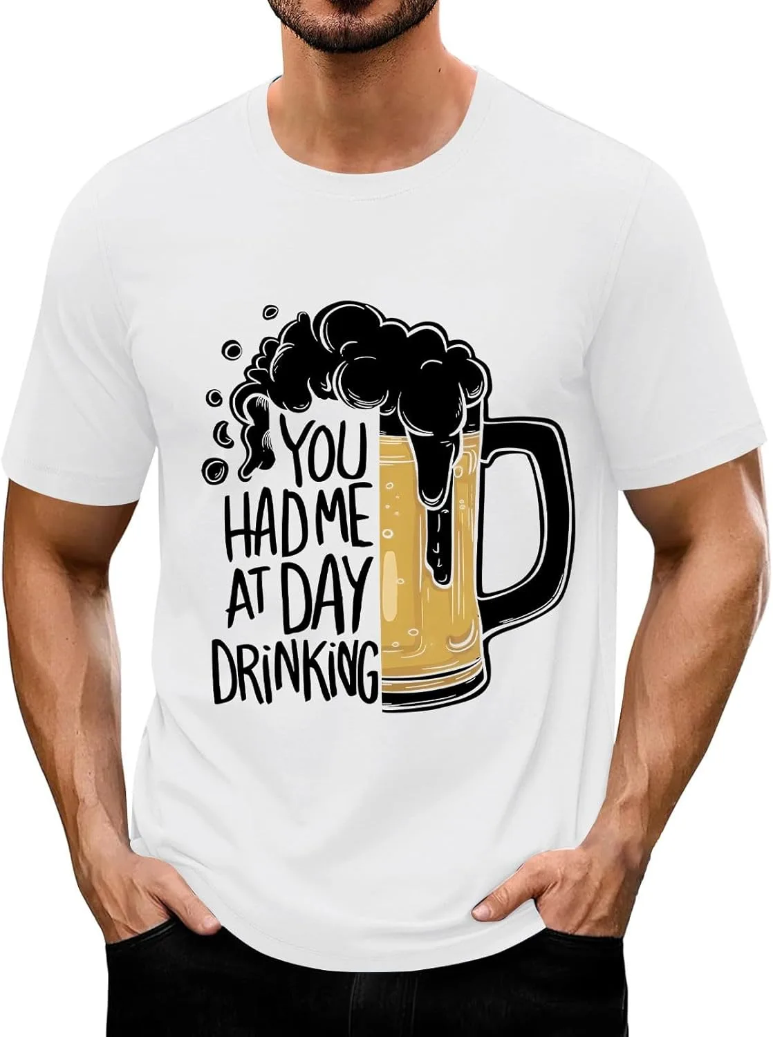 

Мужская футболка с принтом You Had Me at Day Drinking