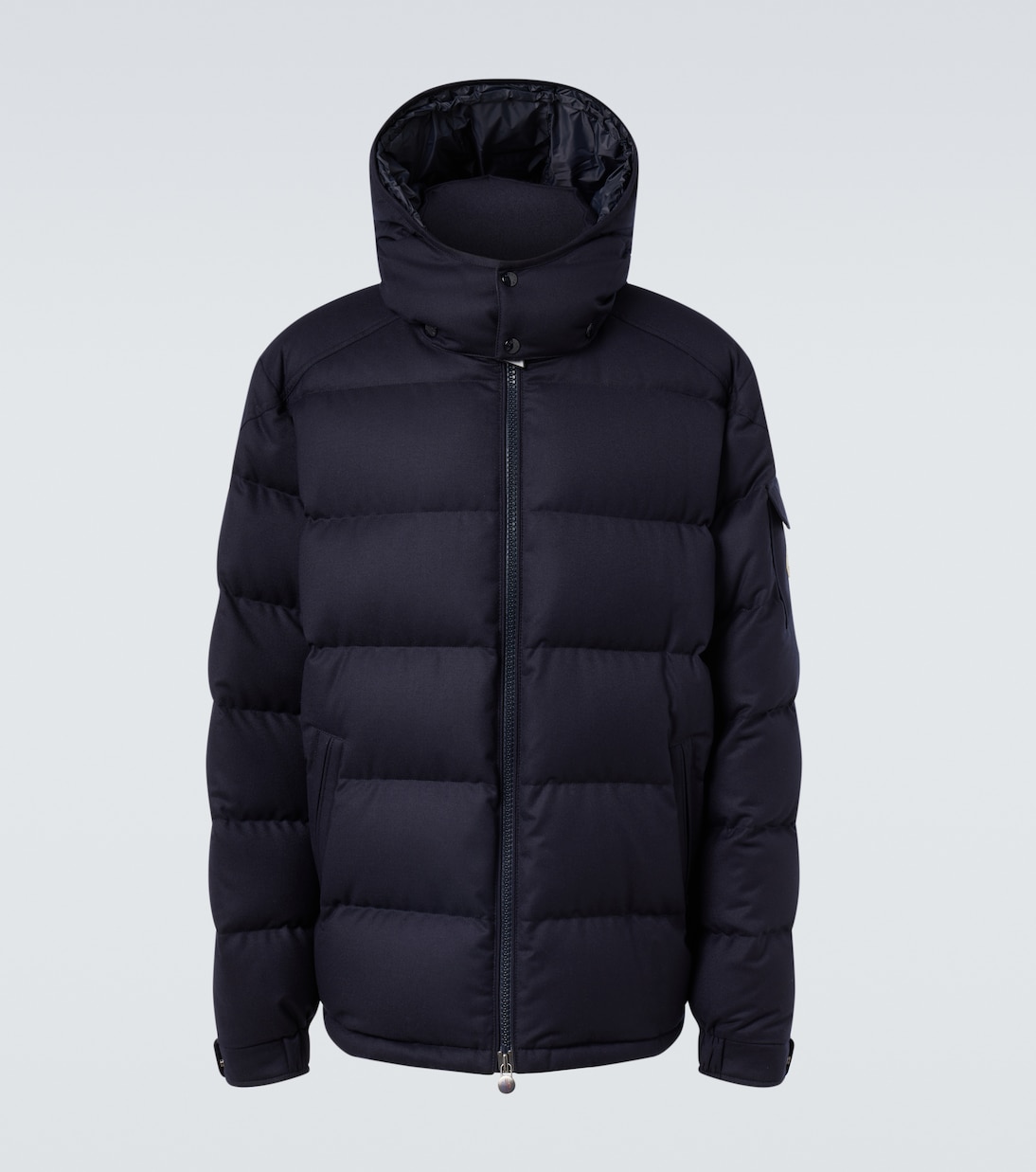 

Мужская пуховая куртка из шерстяного фланеля Montgenevre Moncler, темно-синий