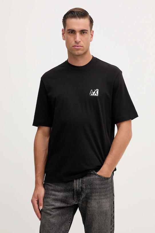 

Хлопковая футболка Armani Exchange, черный