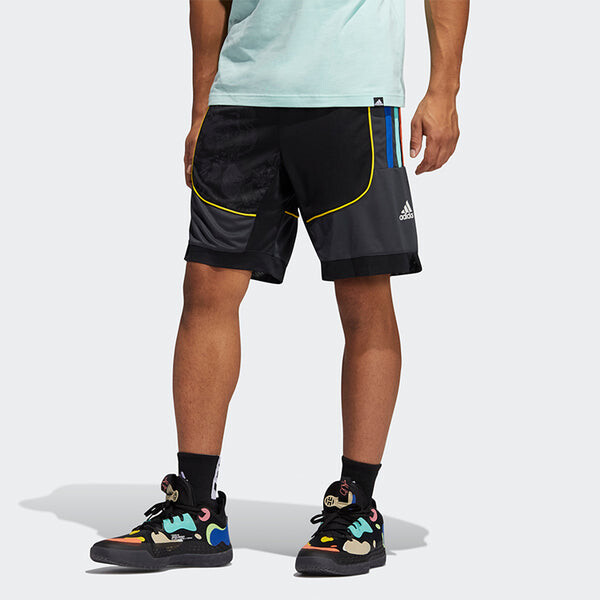 Шорты adidas Hrdn Short Printing Gym Training Basketball Sports Shorts Black, черный — фото 2