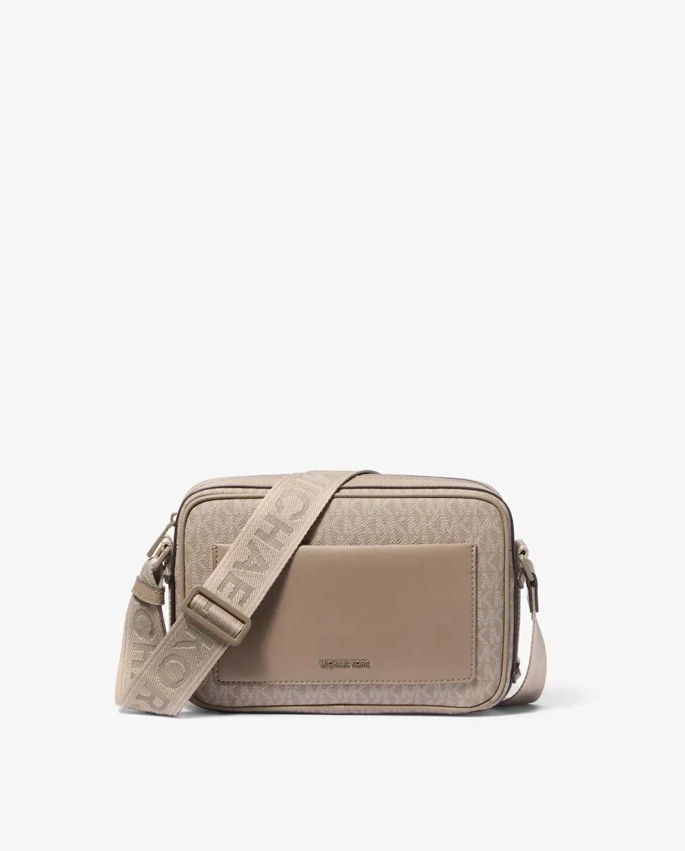 

Женская сумка-бандо Maeve с логотипом и принтом в виде ленты Michael Michael Kors, бежевый