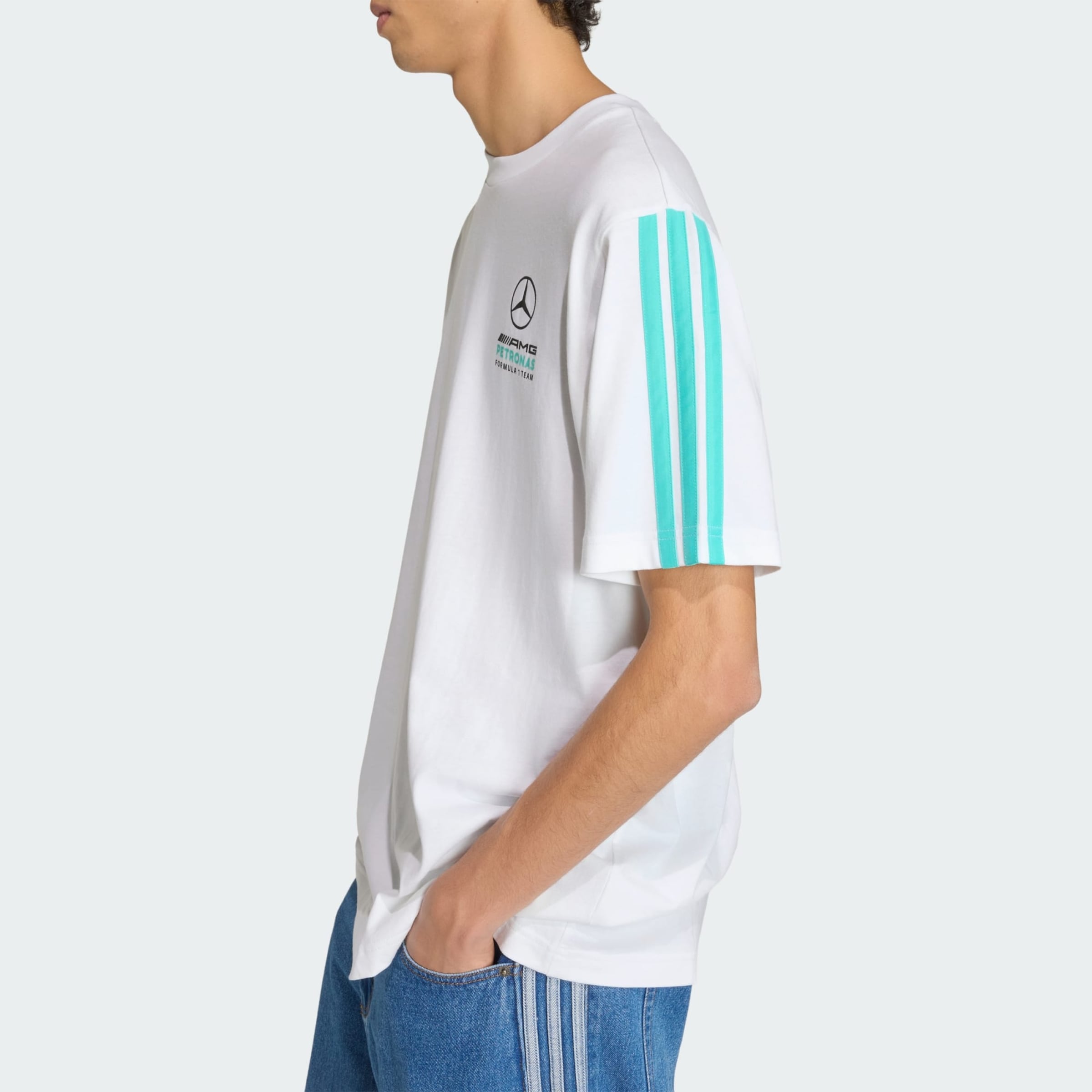 Adidas Performance Футболка Performance 'Mercedes-AMG Petronas Formula 1 Team Dna' белого цвета — фото 4