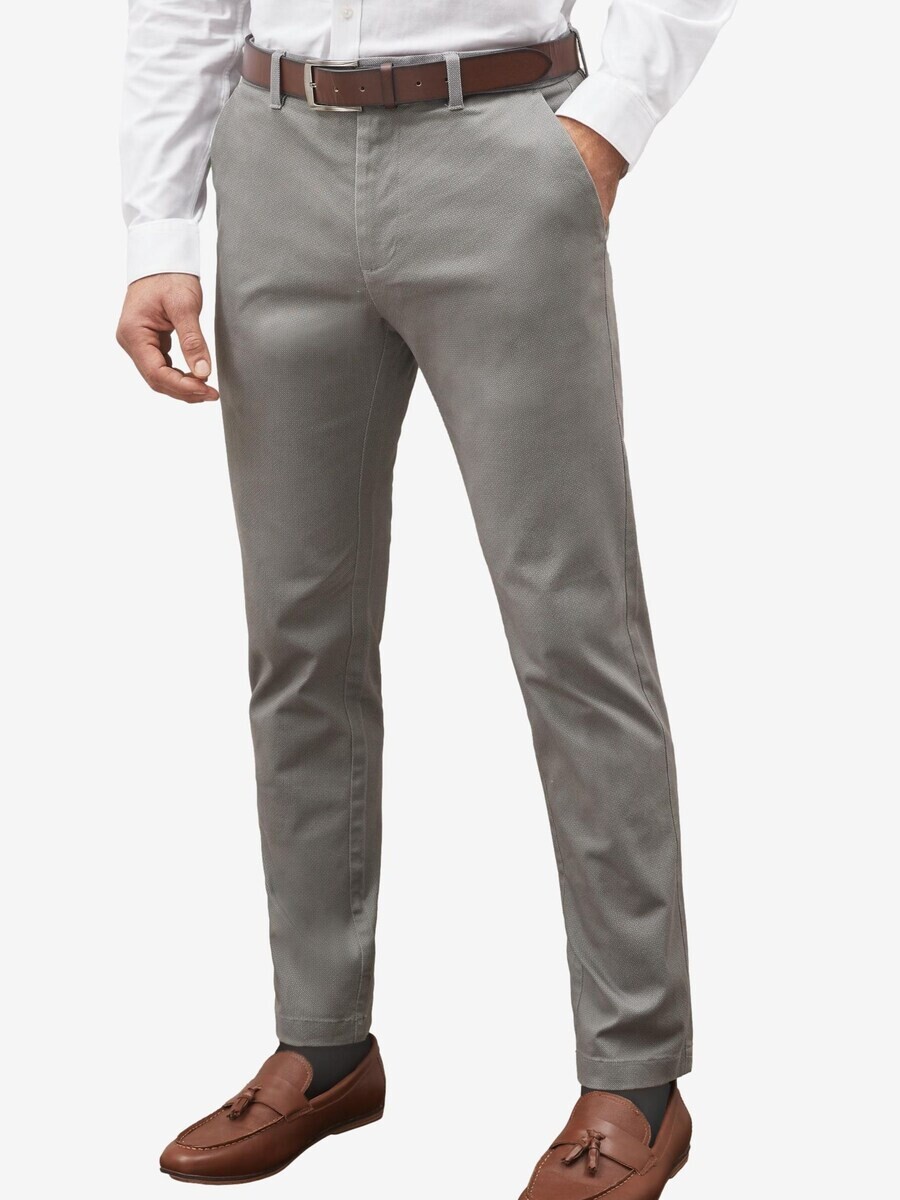 Брюки чинос Next Slim fit Chino Pants, серый — фото 2
