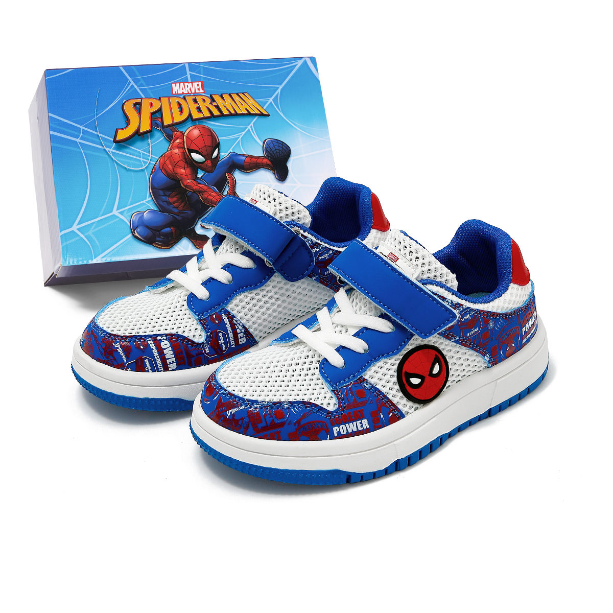 

Детские скейтерские кроссовки Spider Man Disney, белый/синий