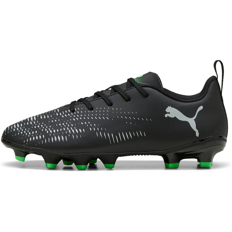 Футбольные бутсы для газона Future 8 Play FG/AG JR Puma, цвет puma black-puma silver-fluo green — фото 4
