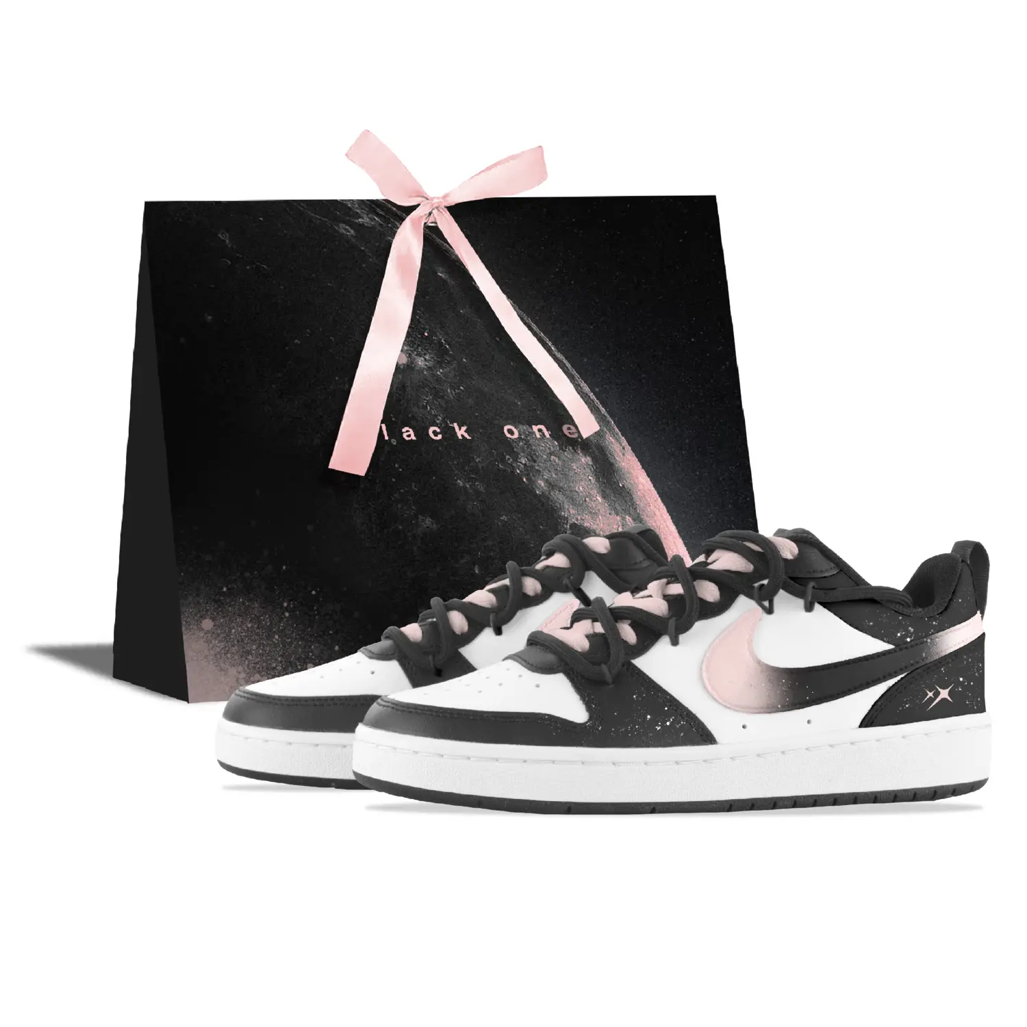 

Детские скейтерские кроссовки Court Borough для младших школьников Nike, черный/розовый