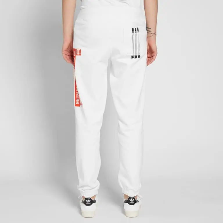 Трикотажные спортивные штаны мужские белые Adidas Originals, белый — фото 3