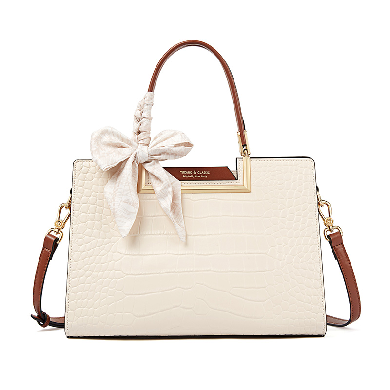 

Сумка через плечо из коровьей кожи и полиуретана Tubas Women's Beige Apricot TUCANO, Классический черный