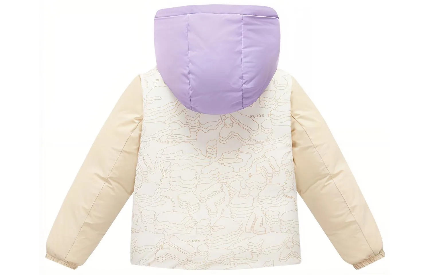 Детская пуховая куртка с капюшоном FILA KIDS, All Over Print — фото 4