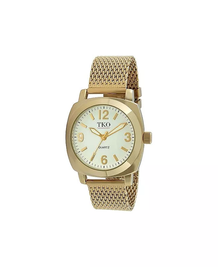 

Женские часы Milano Boyfriend с золотистым браслетом-плетенкой TKO