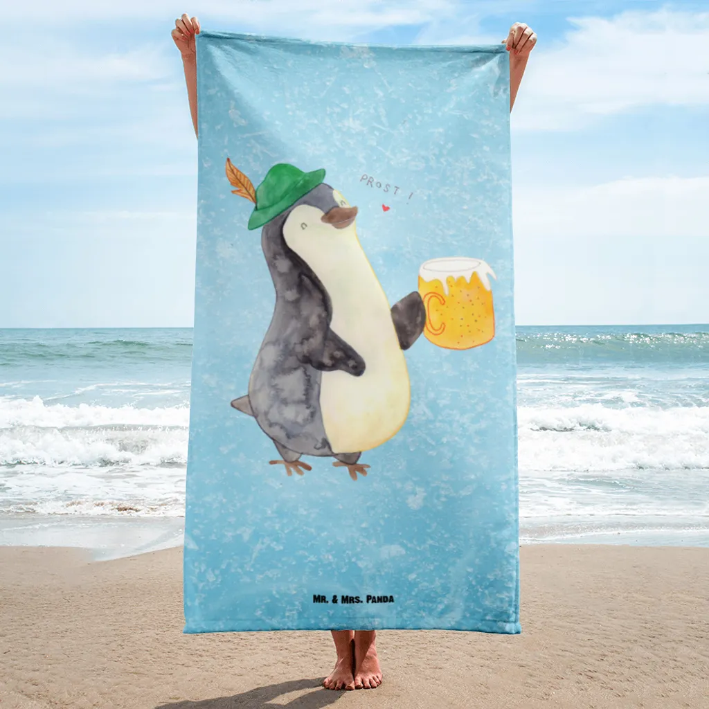 

Пляжное полотенце Mr. & Mrs. Panda, синий