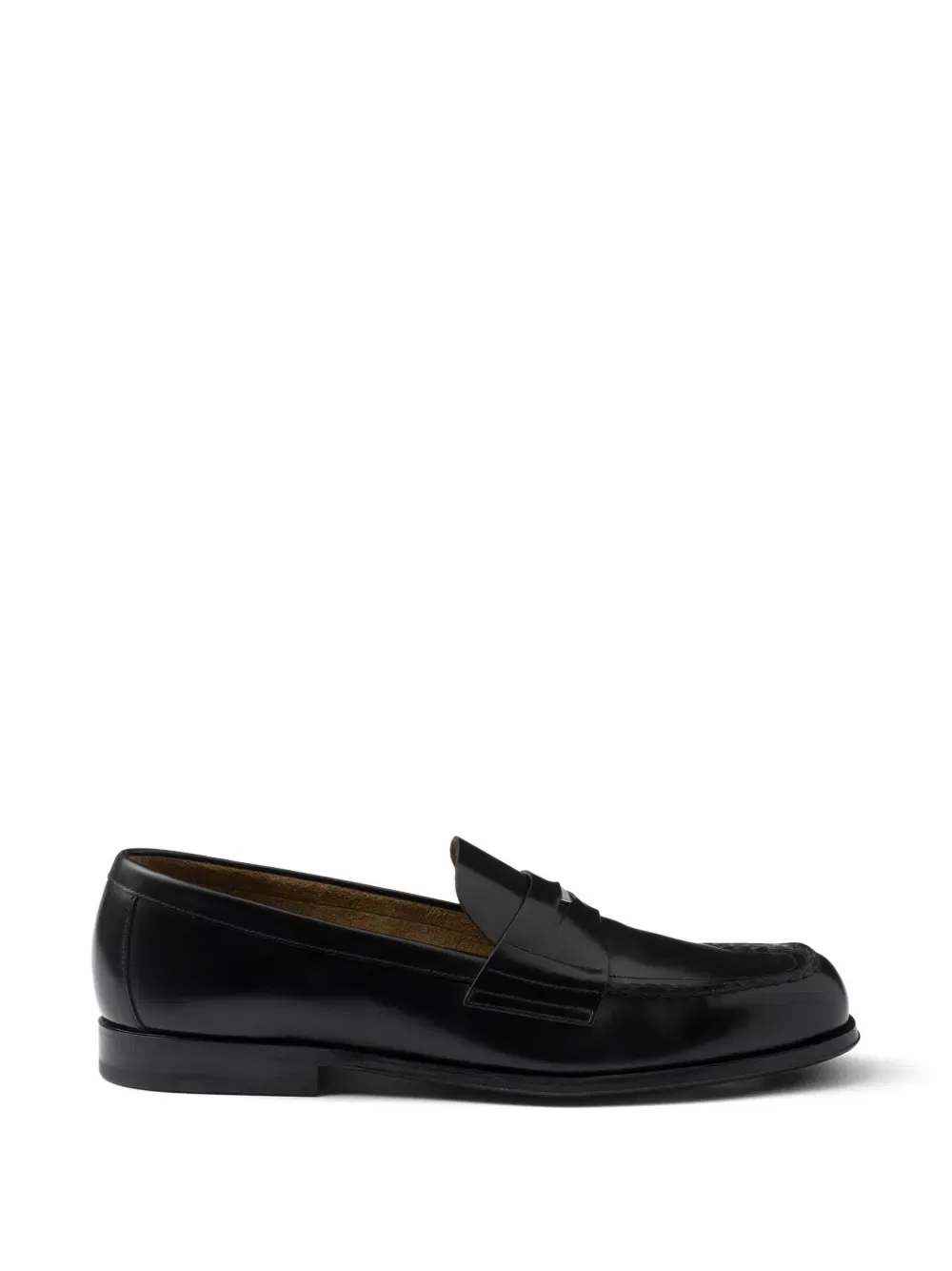 Лоферы из полированной кожи Prada, черный
