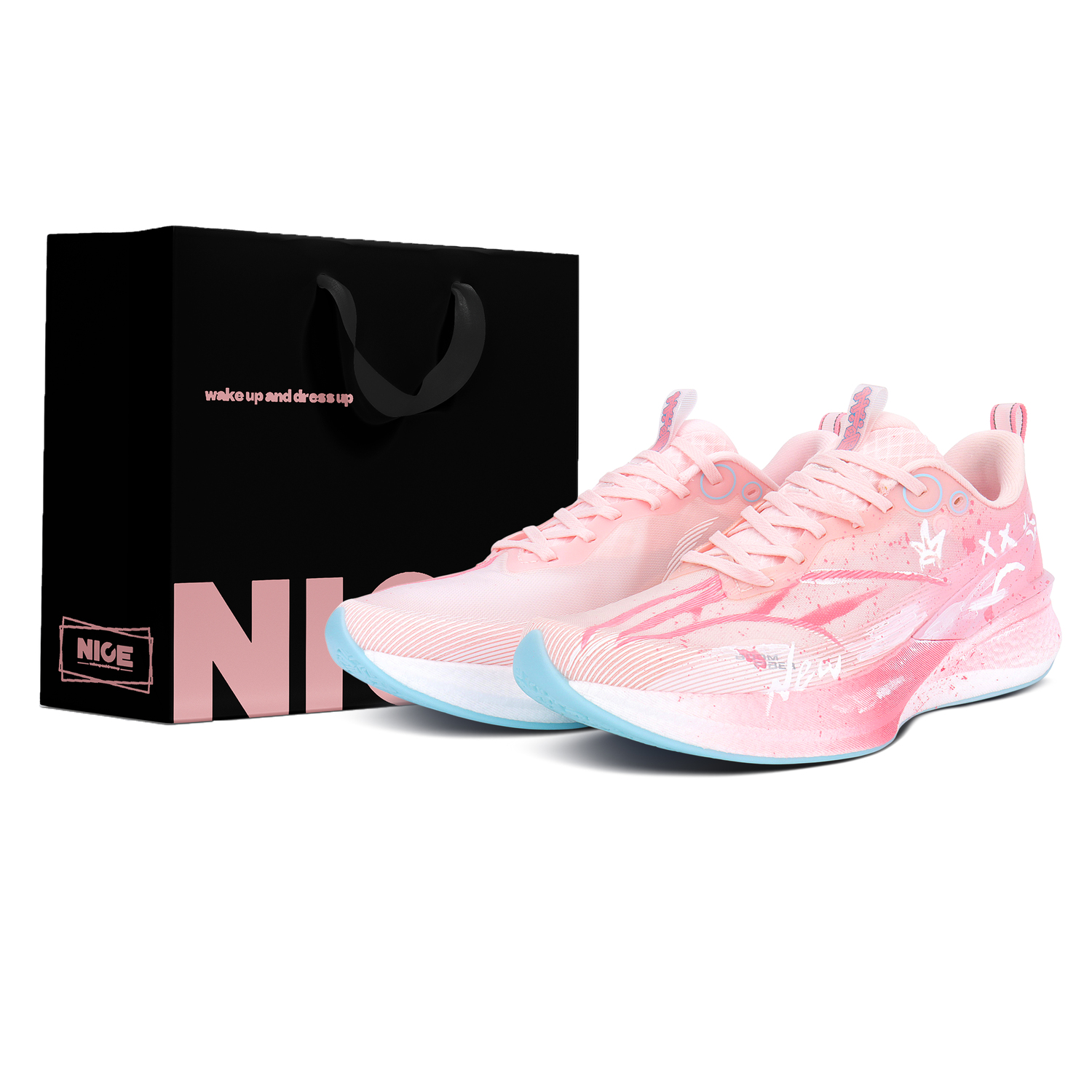 

LINING Red Hare 8PRO Cushioning, Wear Resistant Low top Casual Running Shoes Unisex Pink