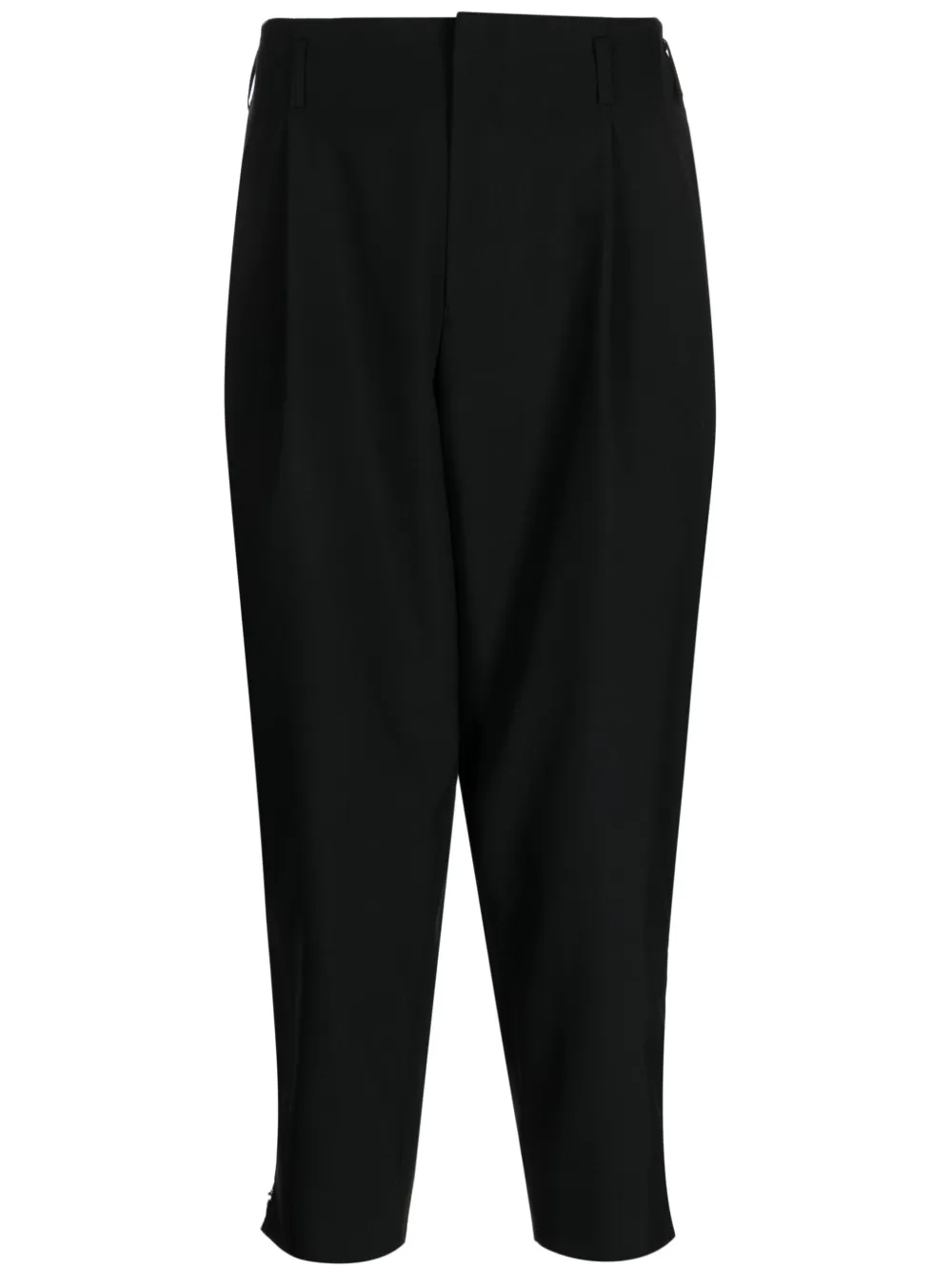 

Укороченные зауженные брюки из шерсти Black Comme Des Garçons, черный