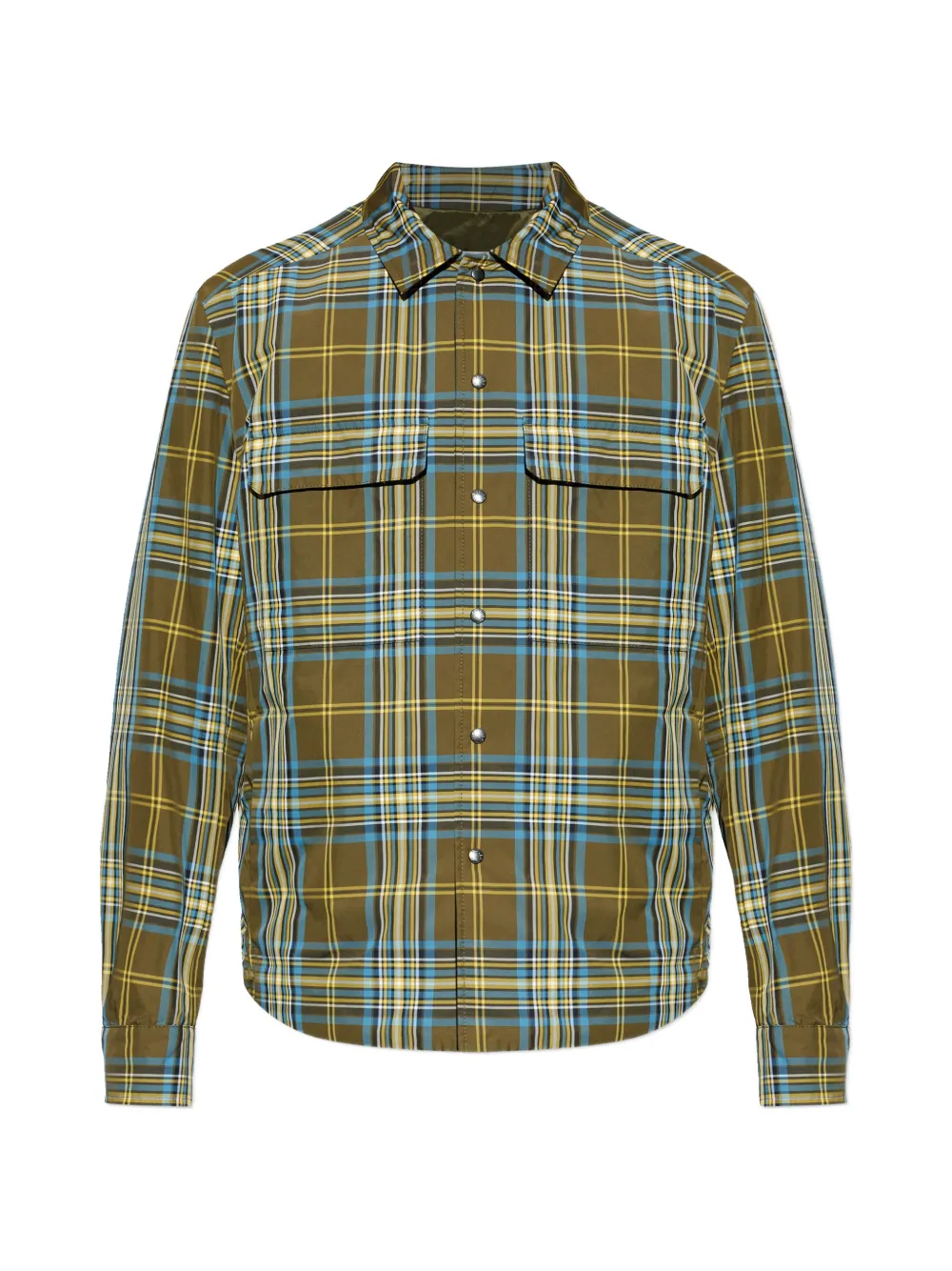 

Клетчатая рубашка-оверфутболка с нагрудным карманом MONCLER, зеленый