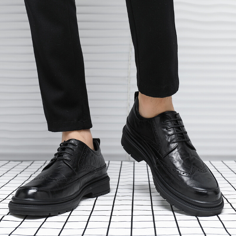 Туфли мужские Men"s Casual Men Low-Top Shanpijiang, чайный/коричневый — фото 4