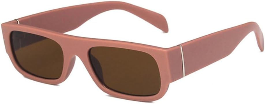 

Женские солнцезащитные очки в стиле ретро, ​​маленькие прямоугольные, модные, цвета шампанского, фиолетовые, с защитой от УФ-излучения UV400, трендовые мужские солнцезащитные очки TYUVIVO, Matte Purple Tea