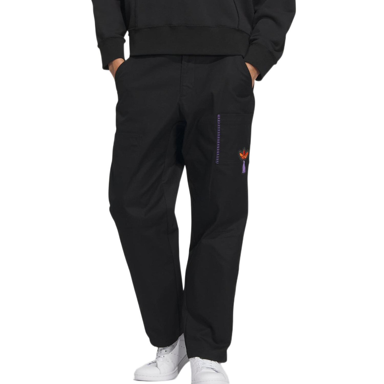 Оригинальные мужские спортивные штаны All Things Tracing Series Knit, черные Adidas, черный — фото 4