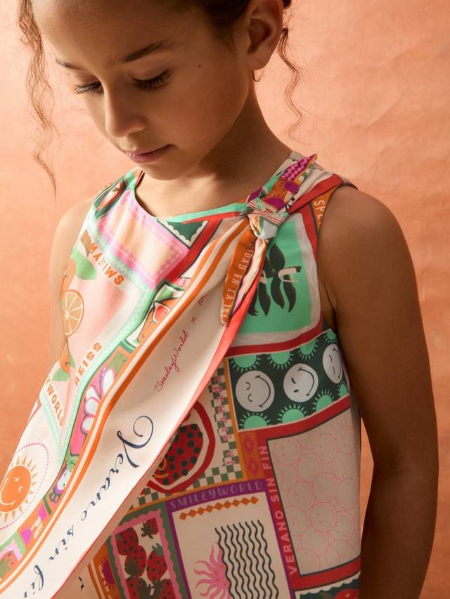 Футболка X Smiley Tia с принтом без рукавов и запахом Reiss, Multi — фото 3