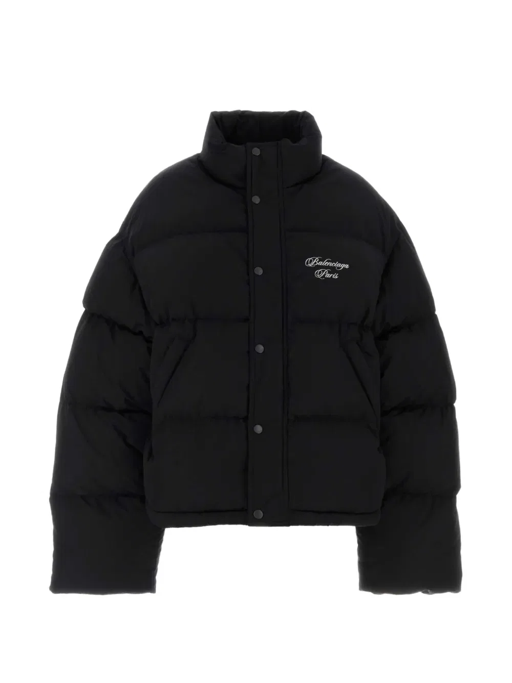 Пуховая куртка из смесовой хлопковой ткани Balenciaga, черный