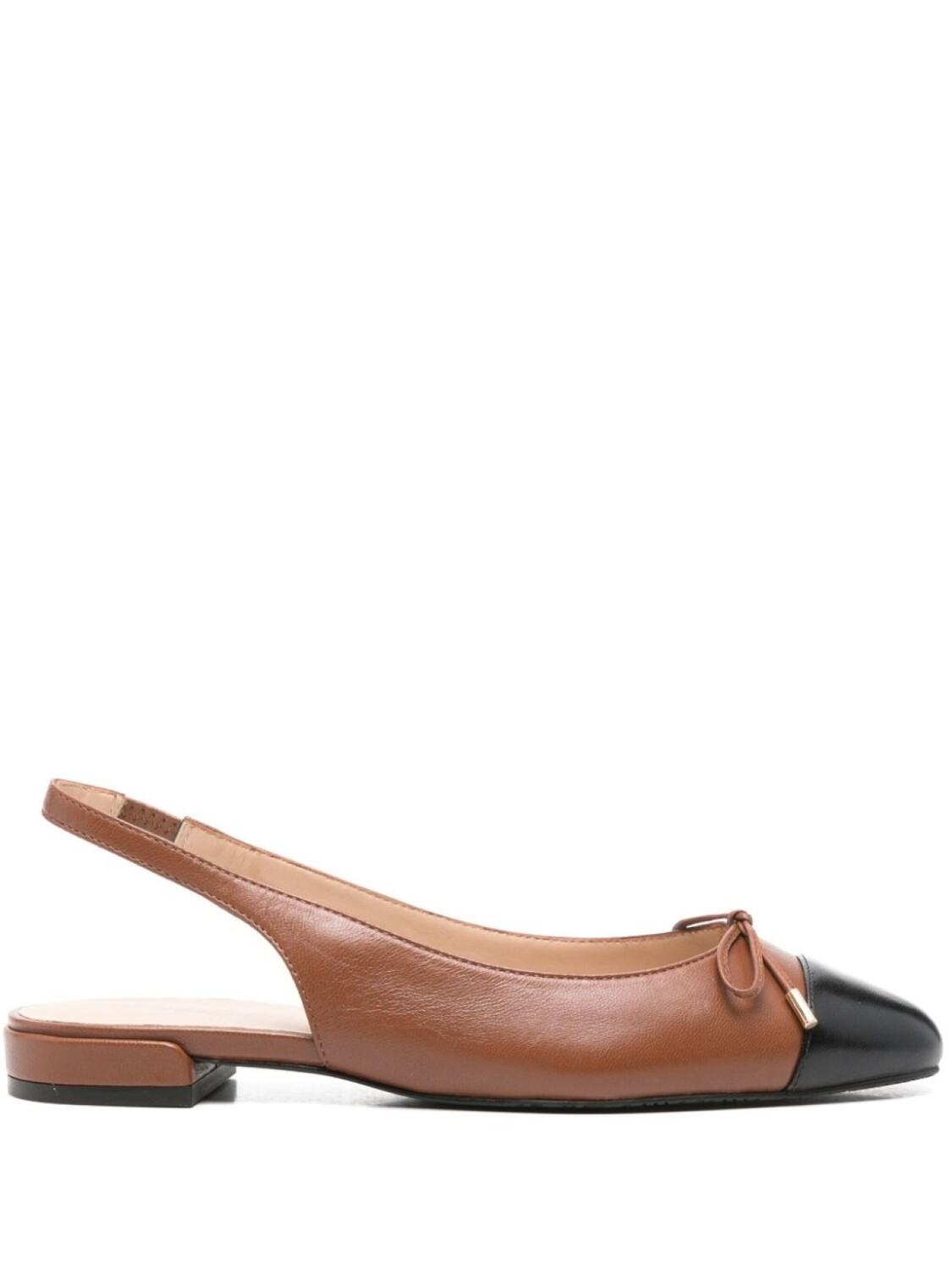 Stuart Weitzman балетки Sleek Bow, коричневый