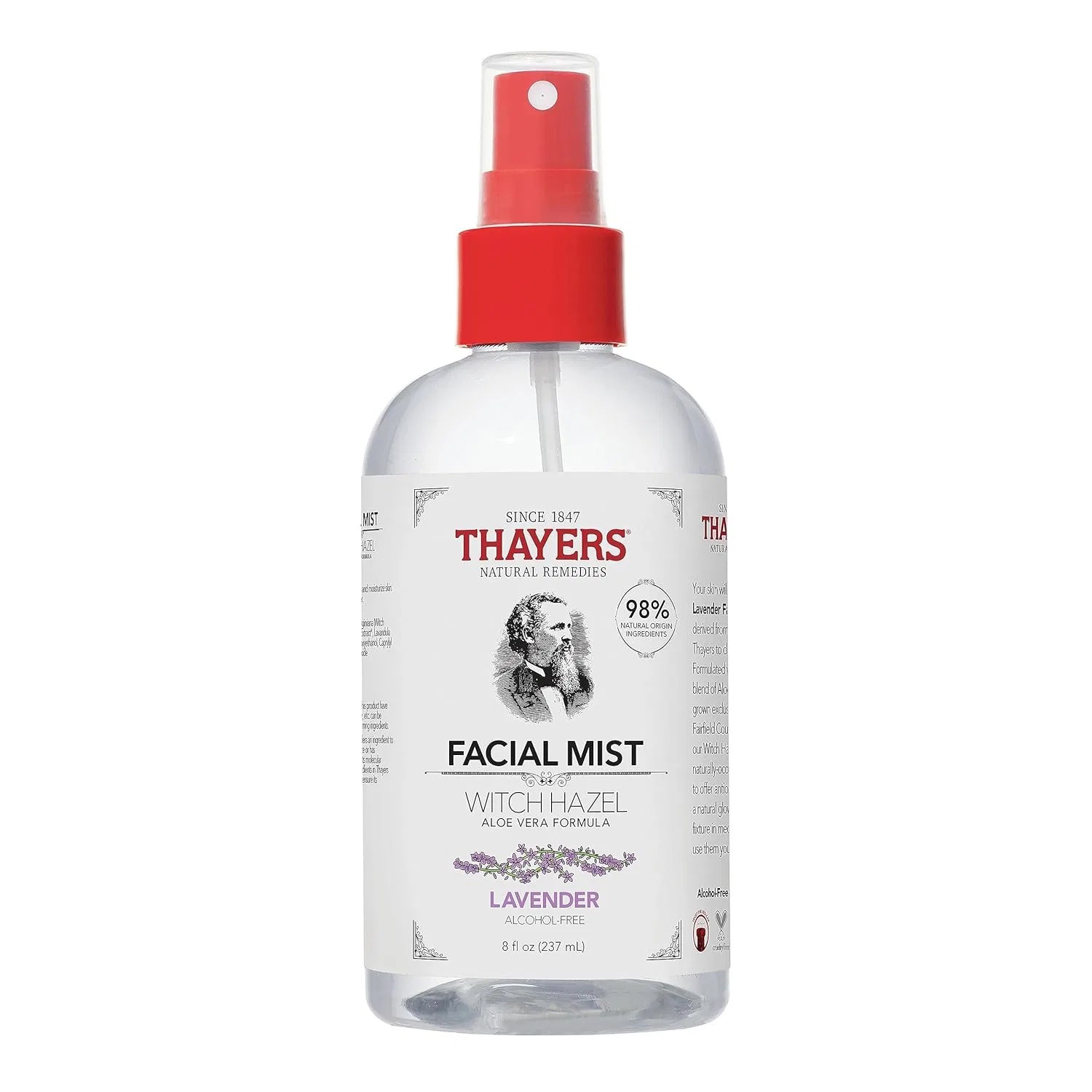 Спрей для лица «Mild Witch Hazel Lavender» с алоэ вера 237 мл от Thayers Thayer'S, Lavender