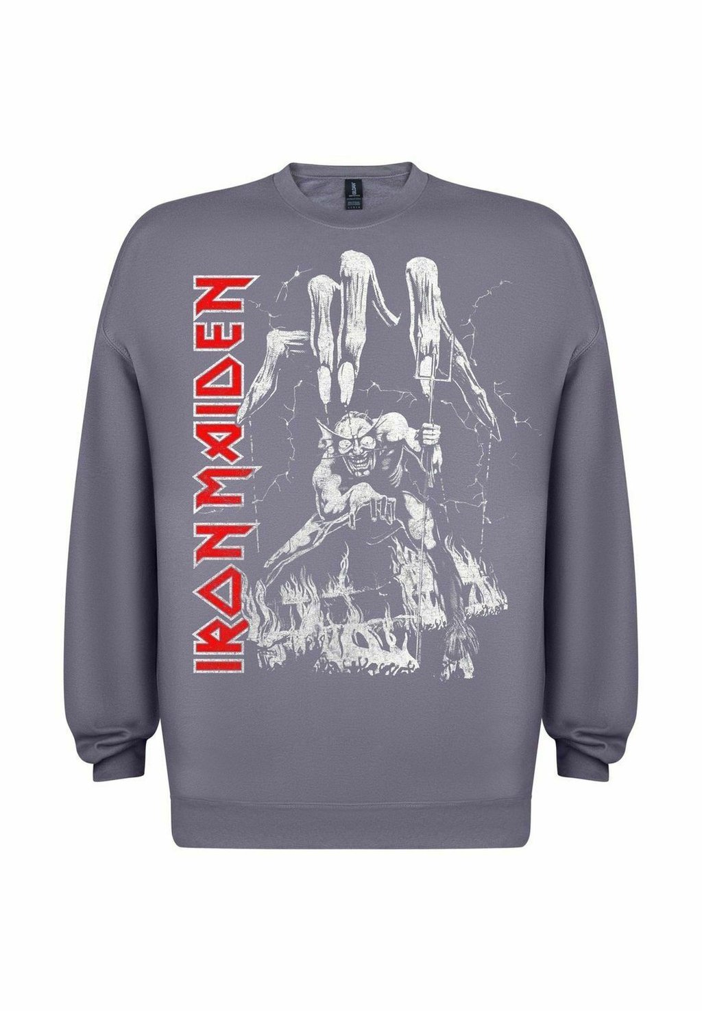 

Толстовка IRON MAIDEN NUMBER OF THE BEAST HAND rockshirts, серый
