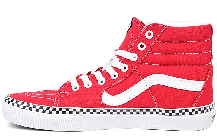 

Кроссовки Vans SK8 Hi Check Foxing - Racing Red