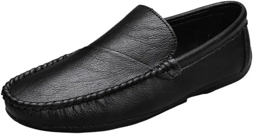 Мужские лоферы из искусственной кожи, Slip On, для повседневной носки, черный UOPYNE