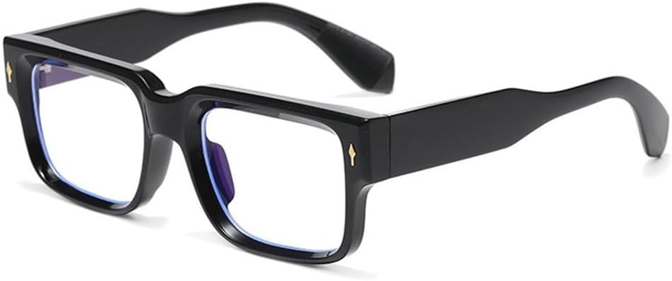 

Ретро квадратные солнцезащитные очки для женщин, желто-синие оттенки, защита от УФ-излучения UV400, модные заклепки, мужские прозрачные солнцезащитные очки с градиентом SKFGNX, Black Clear