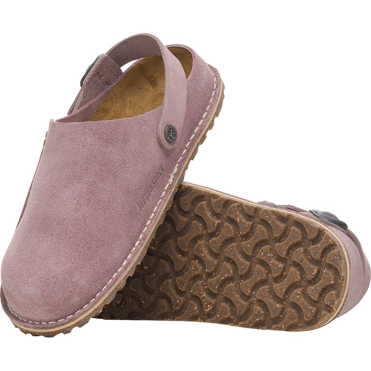 Лютри узкие замшевые клоги Birkenstock, фиолетовый — фото 2
