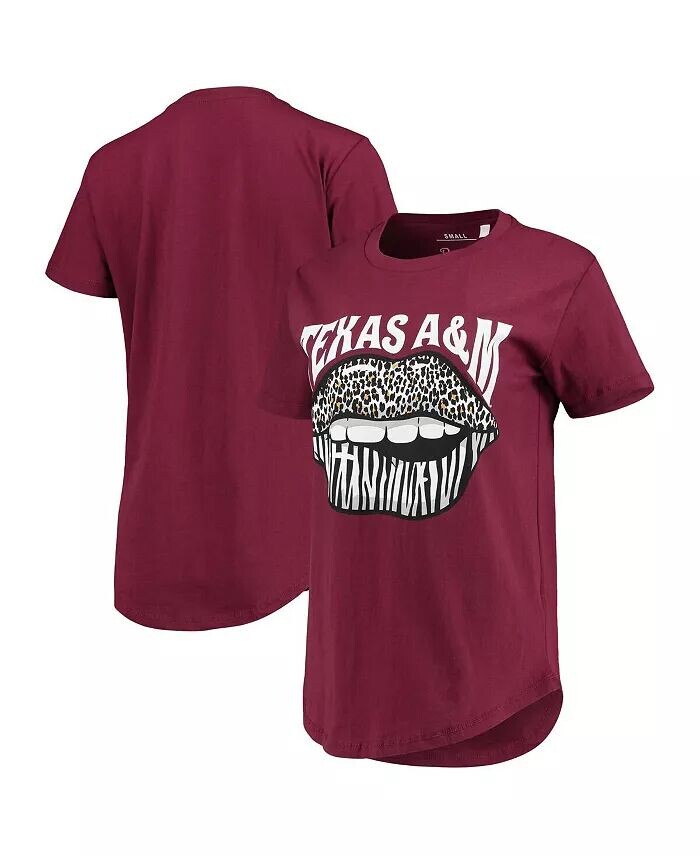 

Женская темно-бордовая футболка Texas A&M Aggies Wild Lips Core Pressbox