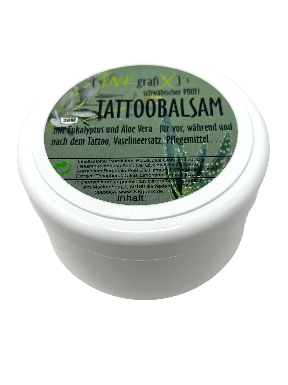 Пилинг ‎Tattoo [Inkgrafix] Piercing — Бальзам для татуировок INKgrafiX Swabian с эвкалиптом и алоэ вера, Tattoo [Inkgrafix] — фото 2