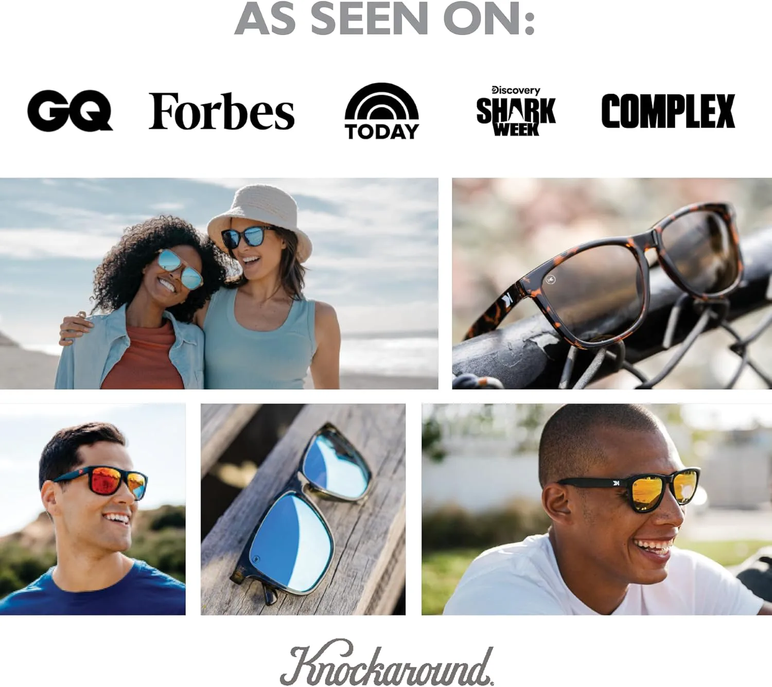 

Поляризованные солнцезащитные очки Knockaround Pacific Palisades для мужчин и женщин - в стиле ретро - защита от УФ-излучения UV400, Live Free Or Tie-dye / Aqua