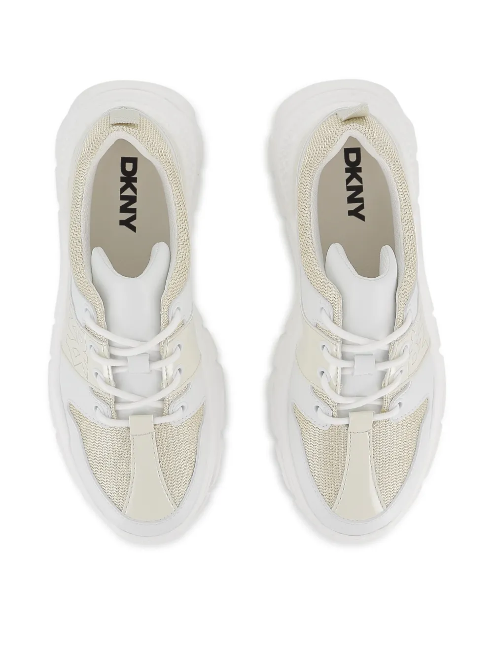 Кроссовки со вставками и логотипом Dkny Kids, белый — фото 4