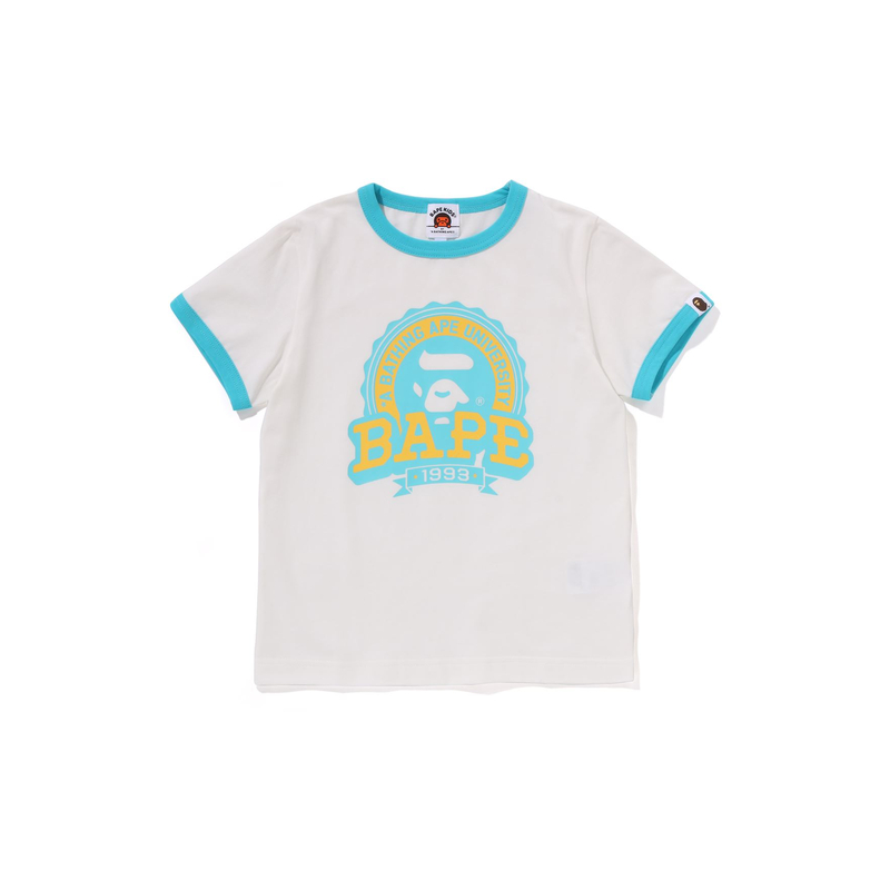 

Футболка с коротким рукавом ss25 для детей A BATHING APE, белый