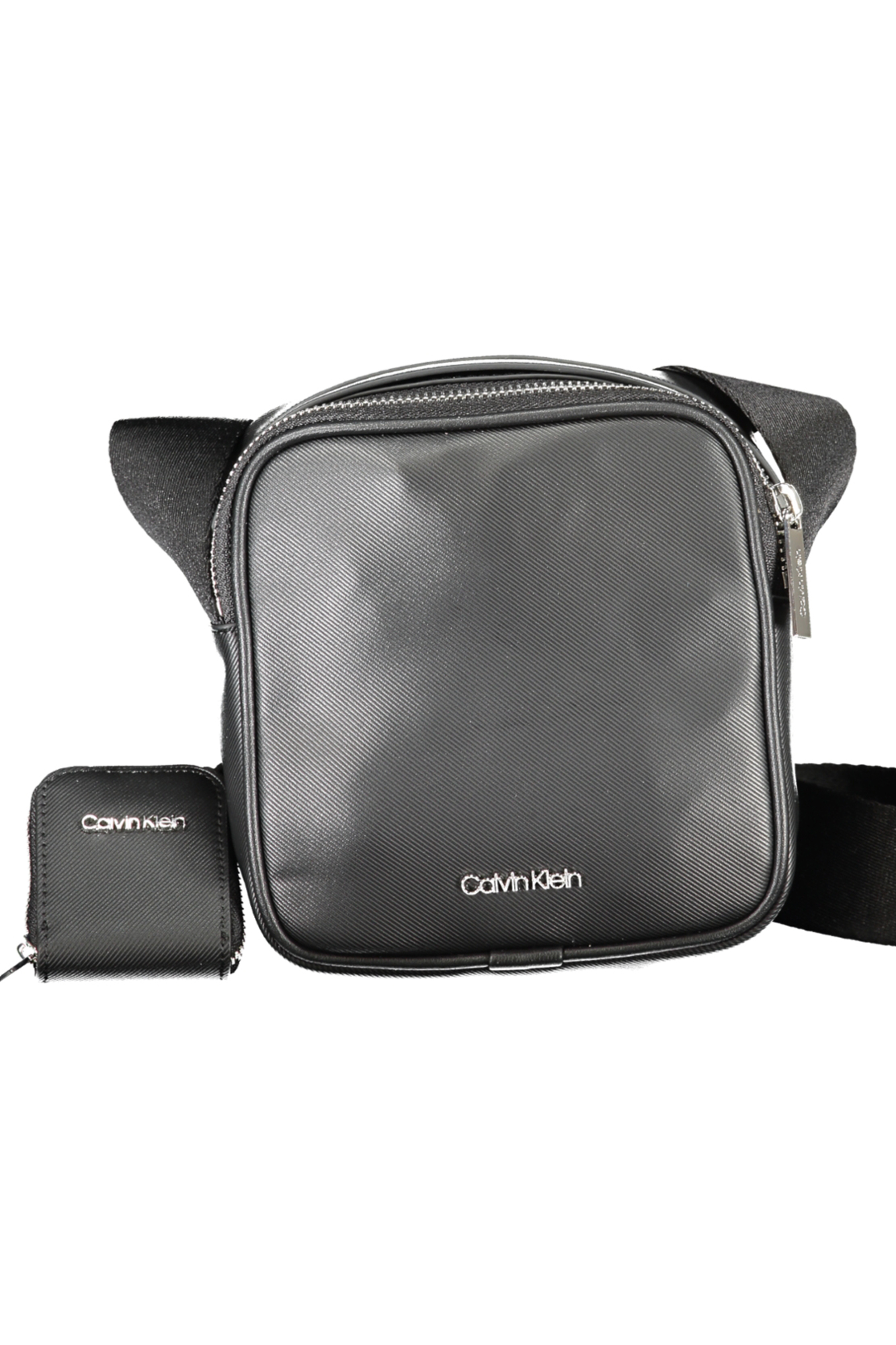 

Мужская сумка Calvin Klein через плечо с кошельком для монет, черный