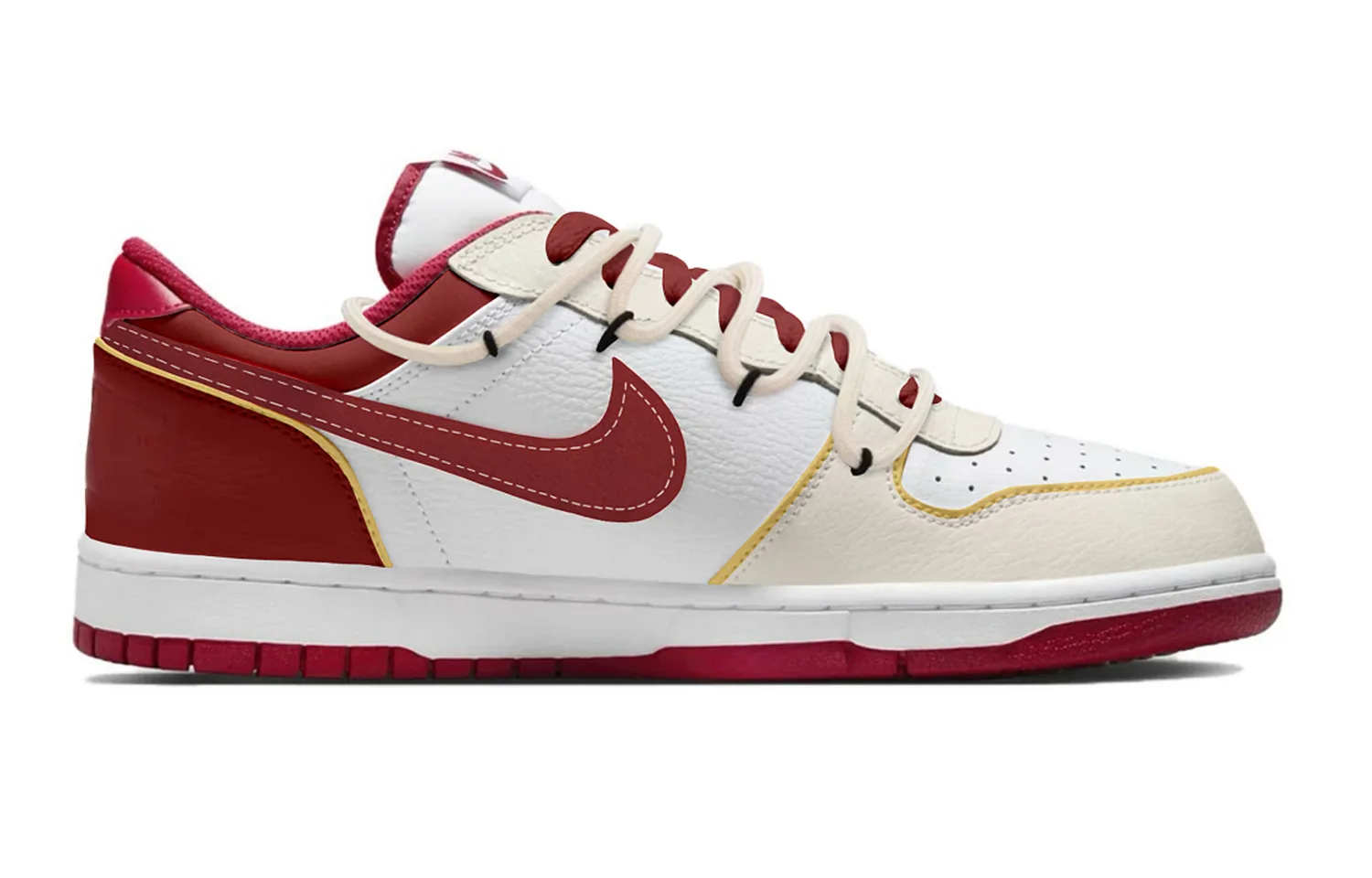 Nike Кроссовки для скейтбординга мужские Big Abrasion Resistant Slip Resistant Low top красные белые — фото 3