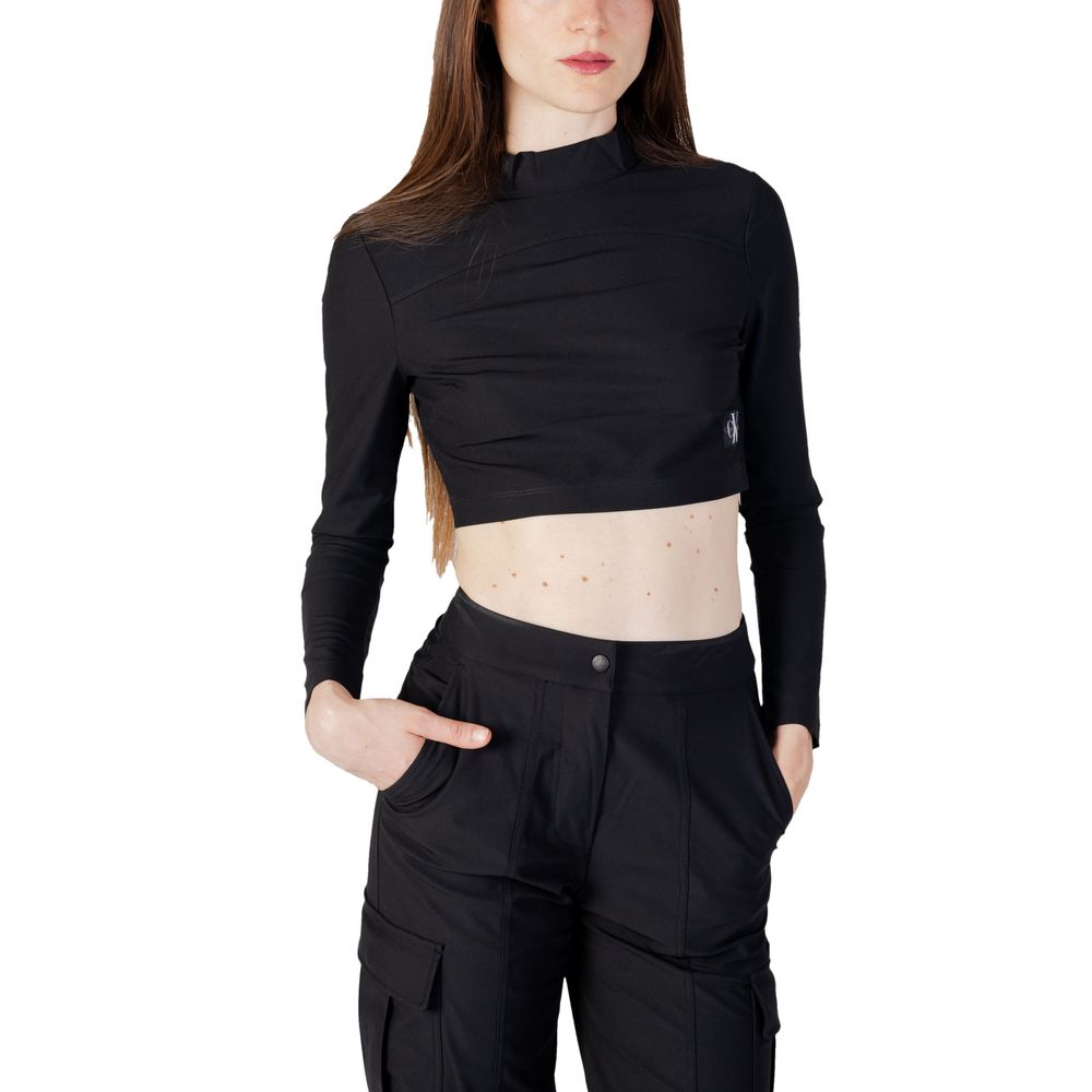 

Черные топ и футболка из переработанного полиэстера Calvin Klein Jeans