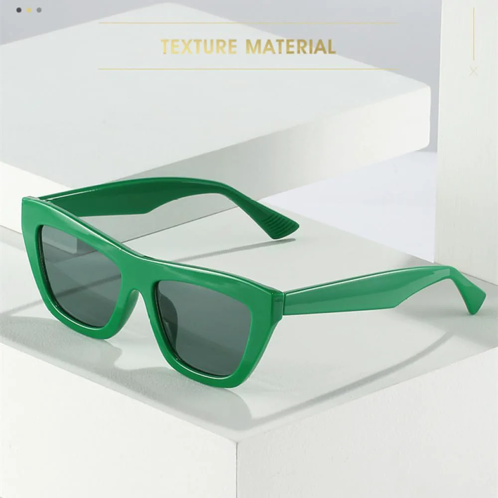 

Солнцезащитные очки MUTYNE One Piece Square Green Gradient Cat Eye для женщин, модные, элегантные, плоские, для мужчин, с защитой от УФ-излучения UV400, Orange