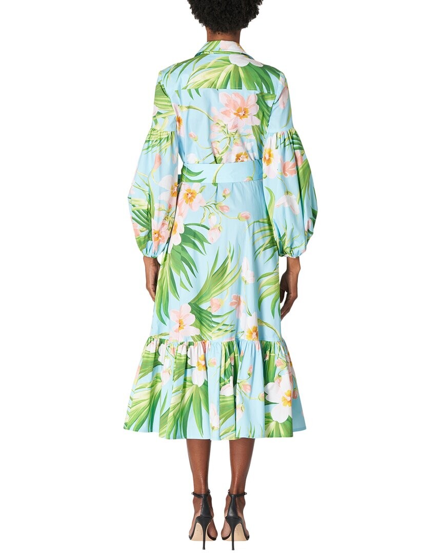 

Платье-рубашка миди Carolina Herrera, синий