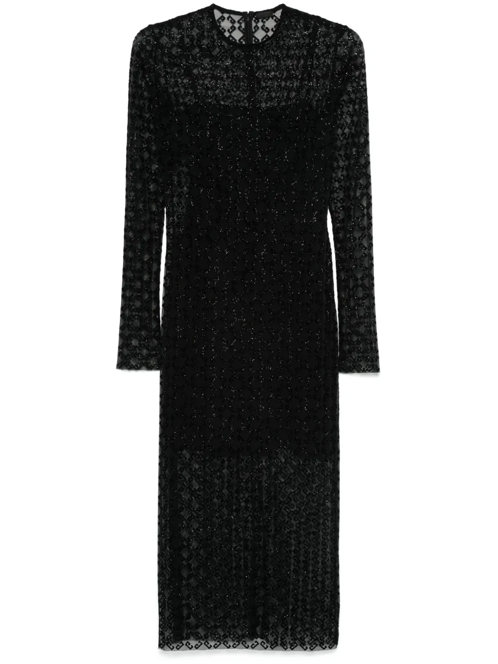 

Прозрачное платье миди Givenchy, черный